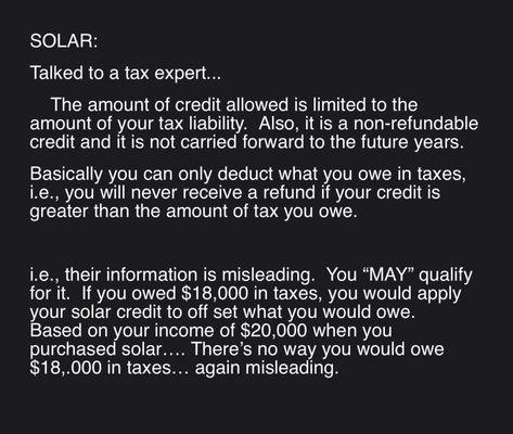 Explanation of tax credit. They may you think you're getting money back when you file taxes. That is absolutely not at all the case.