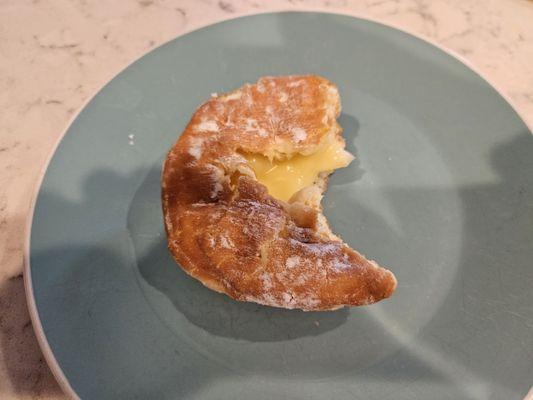 Vanilla cream donut. Gross filling