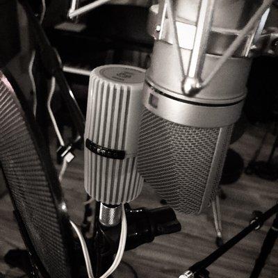 Neumann u67 and Phillips Stereo mics