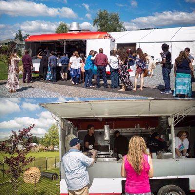 Thyme Well Spent Catering Trailer perfect for weddings, corporate & private events!