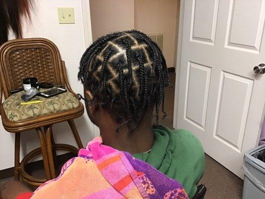 Man box braids