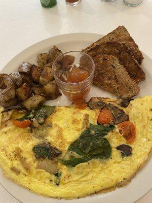 Omelette w home fries