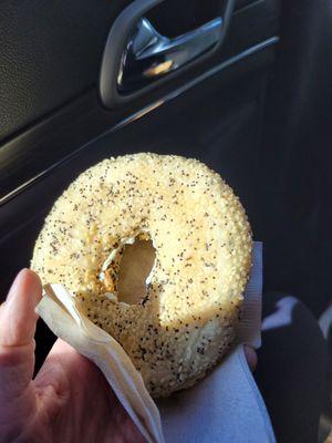 Everything bagel with cream cheese