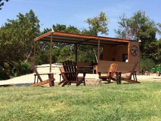 Outdoor cooking pavilion.