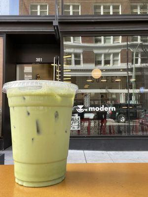 Iced vanilla matcha