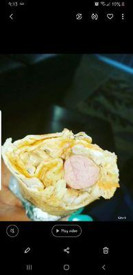 Chicken Shawarma with single sausage