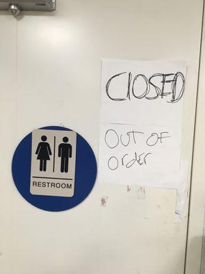 Men's room out of order.