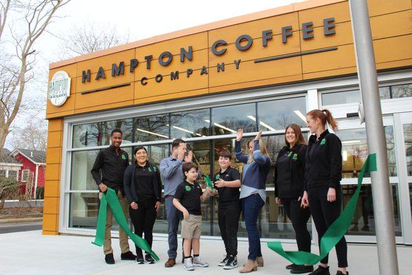 Grand Opening ribbon cutting with proceeds benefiting the Friends of the Library!