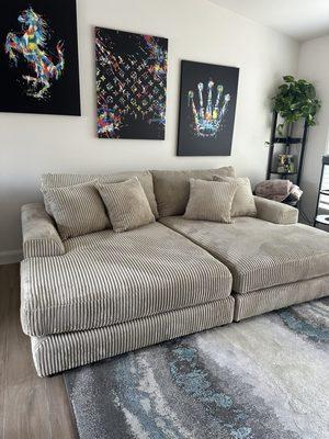 2 piece oversized sectional