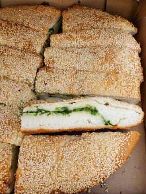 Thick sesame bread with Green onions (Dim sum #5)