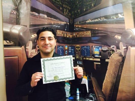 Vincent Salimi graduating from Flyright Aviation.