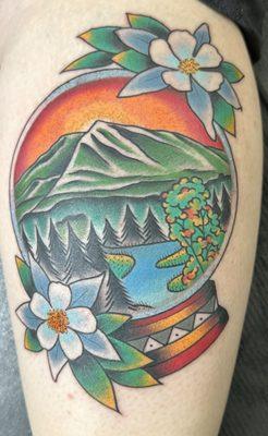 Custom Mount Sopris tattoo by Nate