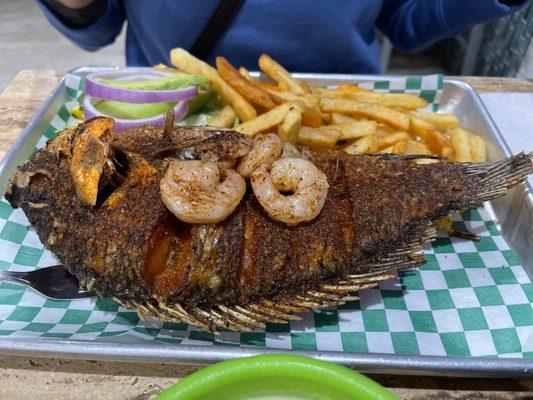 Fried whole tilapia!