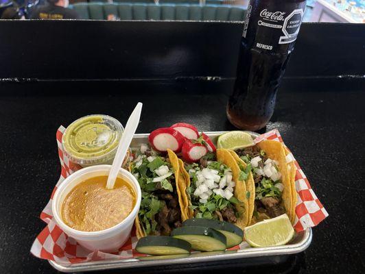 Street Taco Beef with soup