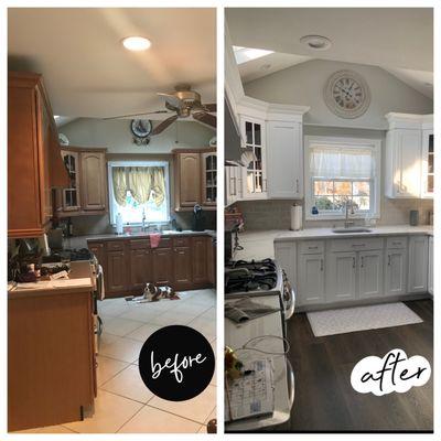 Refinished kitchen makeover