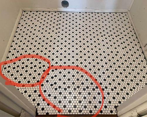 Bad tile job