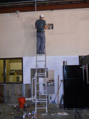 We perform plumbing repairs up high AND down low.