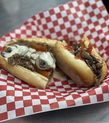 Town Talk cheesesteak with extra copper sharp and mushrooms.... Nuff said.