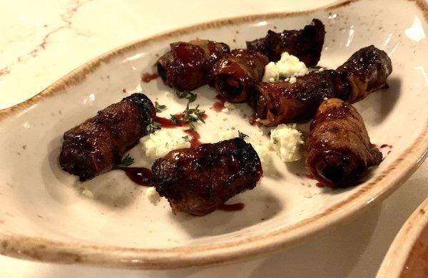 Must try bacon wrapped dates