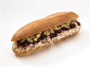 The Bobbie - Fresh baked Turkey, Stuffing, Cranberry Sauce, touch of mayo, on a fresh Italian "hoagie" roll ....