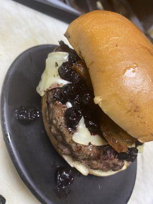 Blueberry and Brie burger