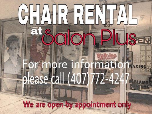 If you are looking for an opportunity in a convenient location, we are in Altamonte Springs (minutes from I-4 and the Altamonte Mall)