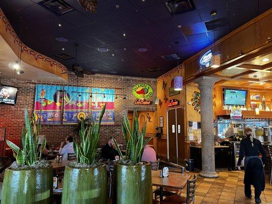 View of the dining area.