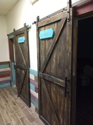 Rustic restrooms