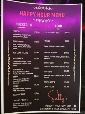 Happy Hour Menu