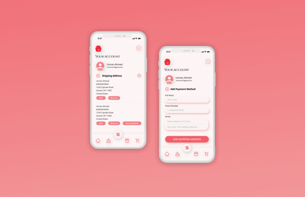 Cupcaked By R UX/UI Design, App Design Prototype, Payment Method Page