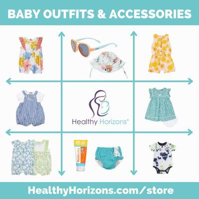 Shop our adorable baby clothes and more! HealthyHorizons.com/store