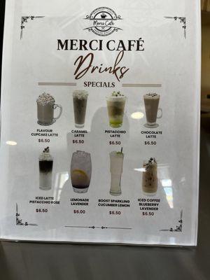 Drink menu