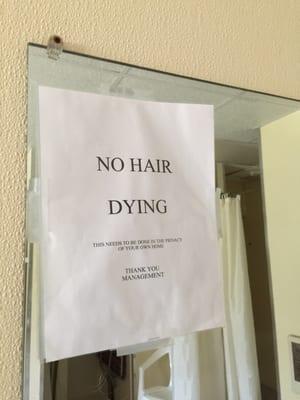 Whatever you do, don't blow dry your hair in here!!!