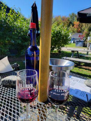 An enjoyable wine tasting experience with Janelle early this morning! Went home with 2 bottles. Maine Midnight Blueberry & Chardonnay