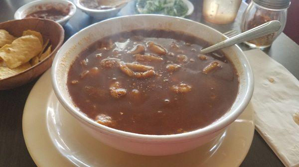 Red menudo, a little darker in color than I'm used to.