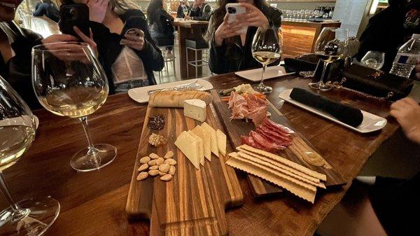 Charcuterie and wine