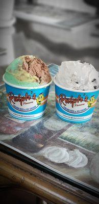 Spumoni and vanilla chip