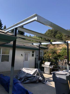 Solar structure detached from home in Auburn Ca.