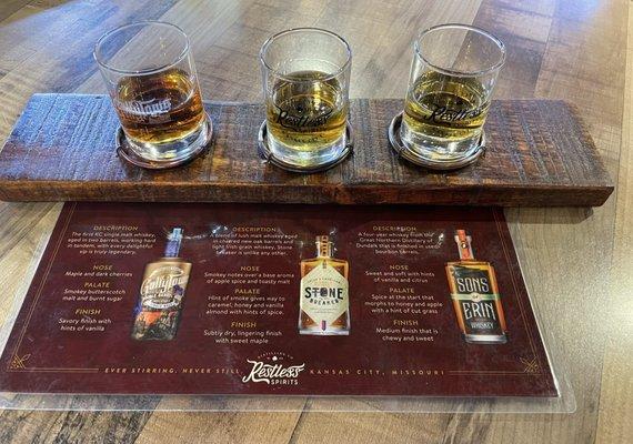 Whiskey lover flight