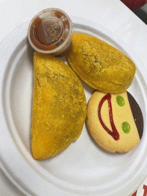 Empanadas and a cookie