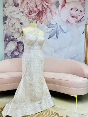 Custom beaded Wedding Gown