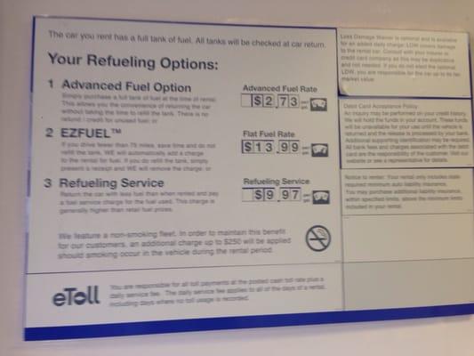 Refuel & payment options