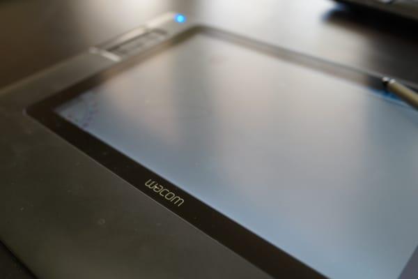 Wacom tablet for digital sketching.