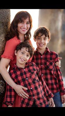 Ilona with her two sons.