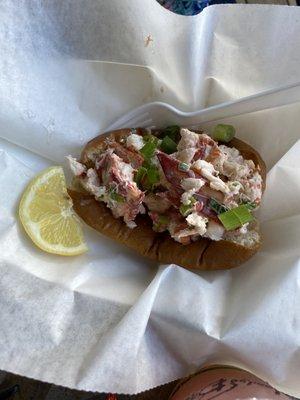 Lobster roll on buttered/toasted roll