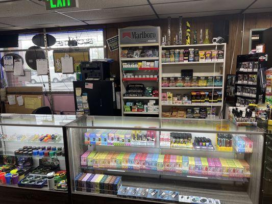 Tobacco sections with wood wraps , cigars , game leaf , vapes etc