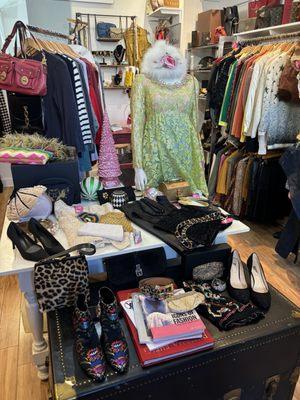 Vintage clothing and handbags and more