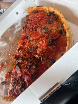 Deep dish pizza