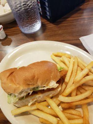 Fried chicken sandwich.