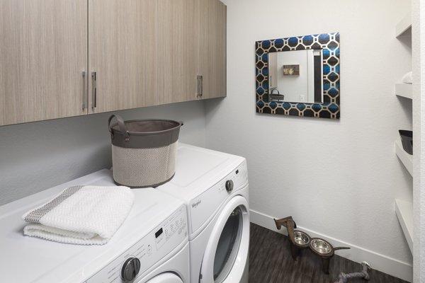 Front loading washer and dryers in all apartments.